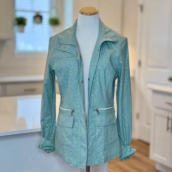 Anatomie | Kenya Embossed Jacket in Cheetah Sage - Picture 3 of 11